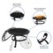 Merrick Lane Bunyan Fire Pit Outdoor Wood Burning Round Iron 22" Fire Pit For Patio, Backyard, Camping, Picnics With Spark Screen And Poker